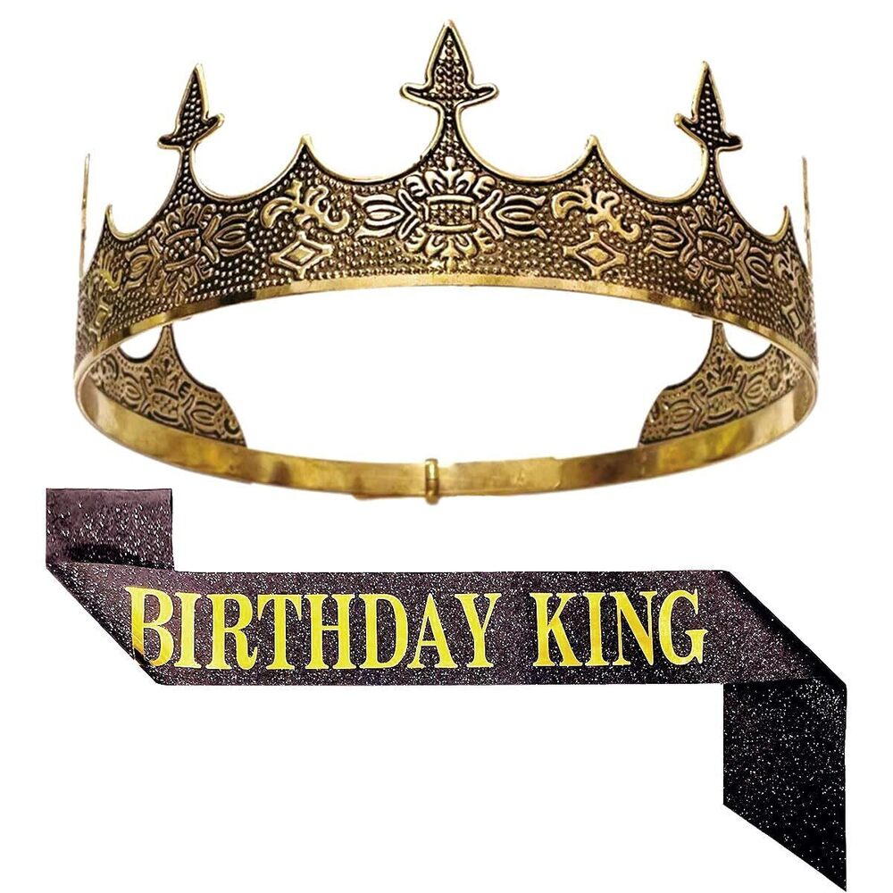 8318 Birthday Crown Headwear, Unisex Party Ribbon Decoration, Universal